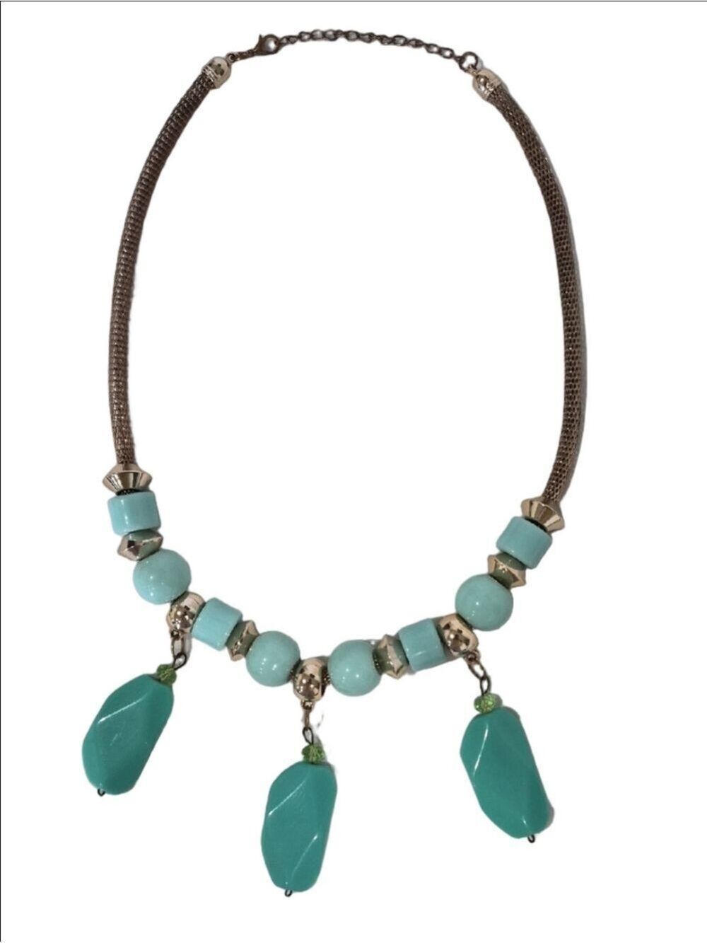 Turquoise Statement Pendant Necklace - Designer Style